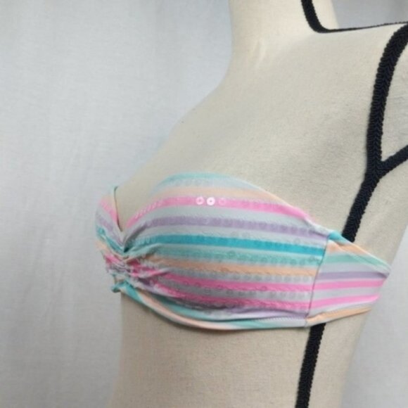 Victoria's Secret Sequin Underwire Bikini Top 32C - Picture 2 of 6